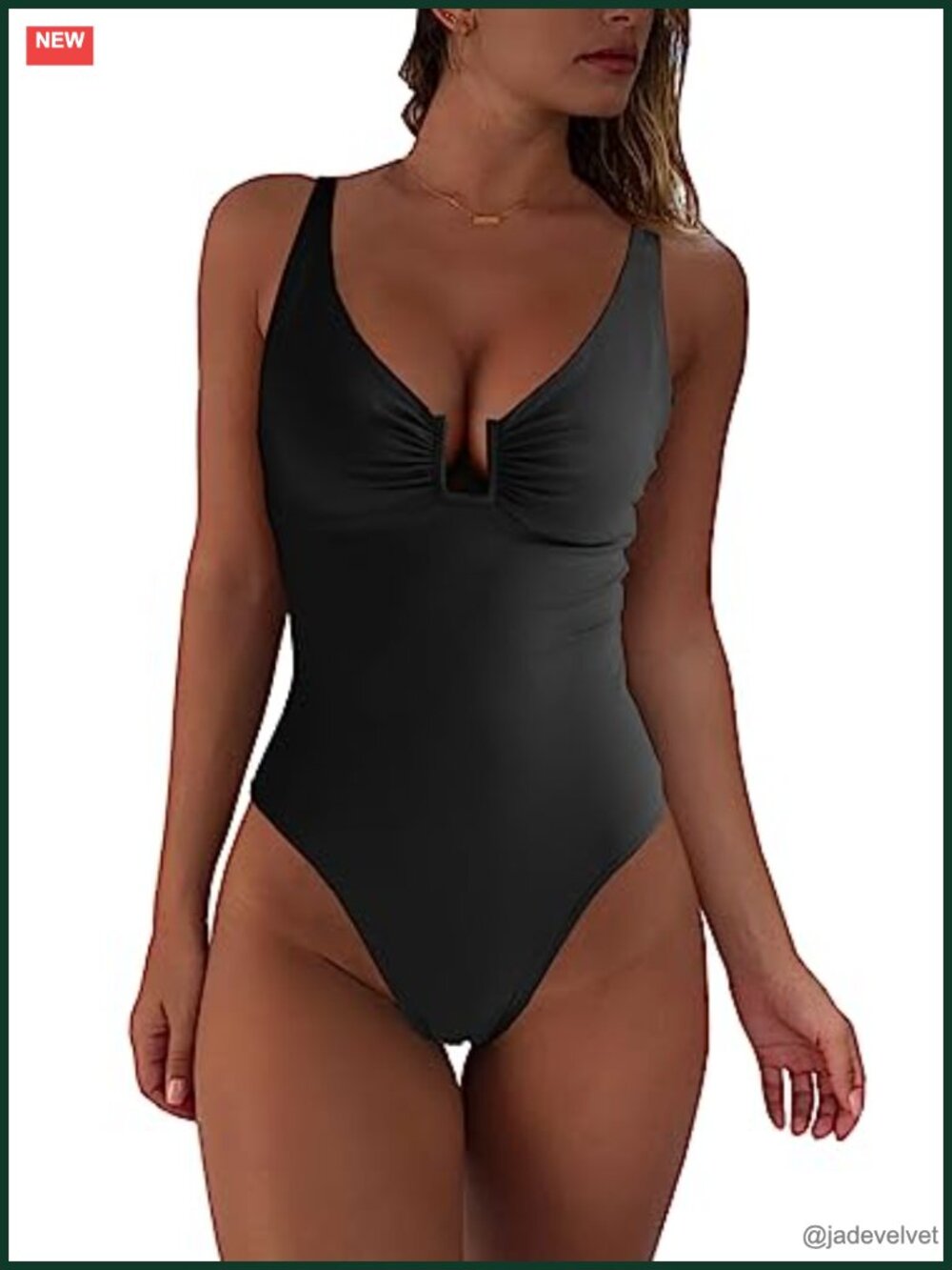 One Piece Swimsuit Tummy Control Ruched Push Up High Cut Monokini